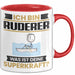 Ruderer Tasse Geschenk für Ruderer Geburtstag Lustiger Spruch Kaffee-Becher Was Ist Deine Superkraft Rot Trendation