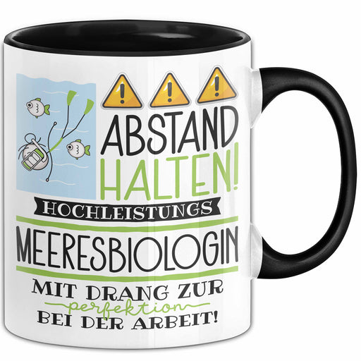 Meeresbiologin Tasse Geschenk Lustig Abstand Halten Hochleistungs-Meeresbiologin Mit Drang Zur Perfektion Bei Der Arbeit Trendation