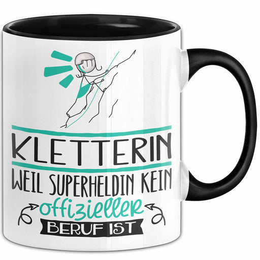 Kletterin Geschenk Tasse Lustiger Spruch Kletterin Weil Superheldin Kein Offizieller Beruf Ist Geschenkidee Trendation