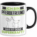 Pferdefreund Tasse Geschenk für Pferdefreund Geburtstag Lustiger Spruch Kaffee-Becher Was Ist Deine Superkraft Schwarz Trendation