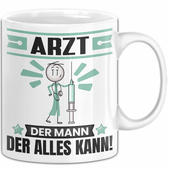 Arzt Tasse Geschenk für Arzt Der Mann Der Alles Kann Geschenkidee zum Geburtstag Weiß Trendation