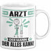 Arzt Tasse Geschenk für Arzt Der Mann Der Alles Kann Geschenkidee zum Geburtstag Weiß Trendation
