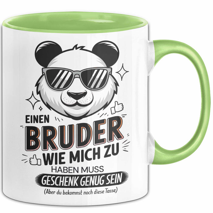 Bruder Tasse Geschenkidee Einen Bruder Wie Mich Zu Haben Grün Trendation