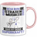 Straßenmusiker Tasse Geschenk für Straßenmusiker Geburtstag Lustiger Spruch Kaffee-Becher Was Ist Deine Superkraft Rosa Trendation
