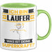 Läufer Tasse Geschenk für Läufer Geburtstag Lustiger Spruch Kaffee-Becher Was Ist Deine Superkraft Grün Trendation