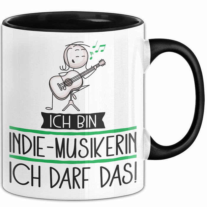 Geschenk für Indie-Musikerin Tasse Lustige Geschenkidee Geburtstag Ich Bin Indie-Musikerin Ich Darf Das Trendation