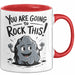Motivierend Inspirierend Tasse Geschenk Lustige Geschenkidee Spruch Du Wirst Das Rocken Rot Trendation