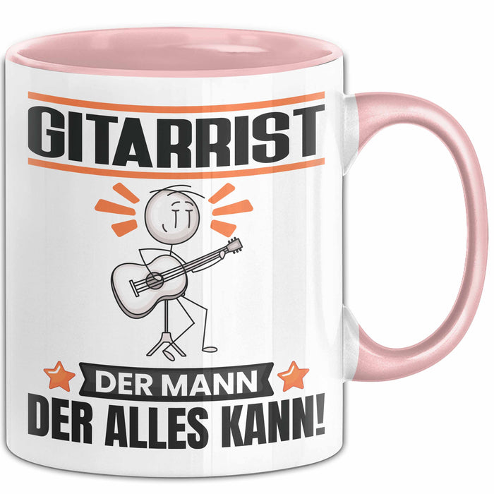 Gitarrist Tasse Geschenk für Gitarrist Der Mann Der Alles Kann Geschenkidee zum Geburtstag Rosa Trendation