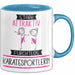 Karatesportlerin Tasse Geschenk Becher Stark Attraktiv Furchtlos Karatesportlerin Lustige Geschenkidee Blau Trendation