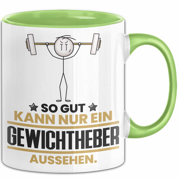 Gewichtheber Geschenk Tasse So Gut Kann Nur Ein Gewichtheber Aussehen Geschenkidee Kaffee-Becher Grün Trendation