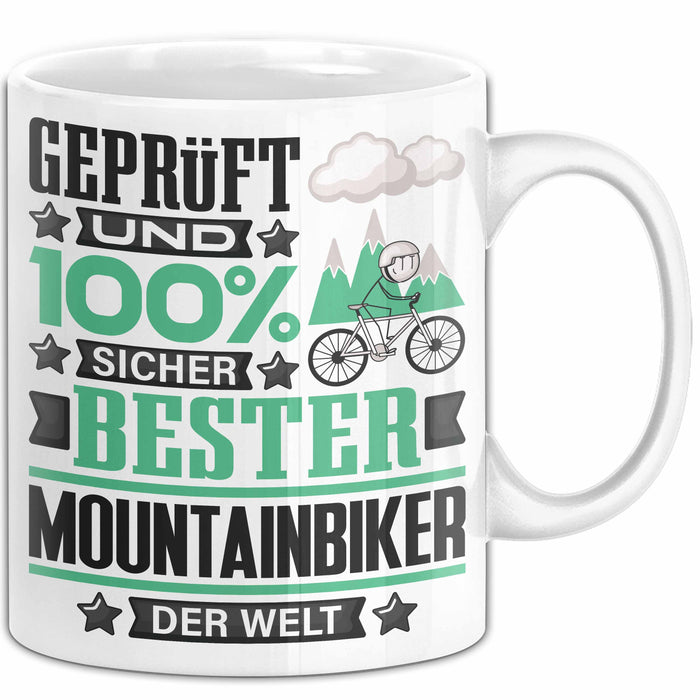 Mountainbiker Geschenk Lustiger Spruch für Mountainbiker Geschenkidee Bester Mountainbiker Der Welt Weiß Trendation