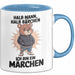 Bärtige Männer Tasse Geschenk Lustige Geschenkidee Spruch Halb Mann Halb Bärchen Blau Trendation