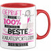 Beste Karatesportlerin Der Welt Tasse Geschenk für Eine Karatesportlerin Geprüft Und Sicher Geschenkidee Geburtstag Weihnachten Rot Trendation