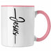 Jesus Christus Tasse Bibel Geschenk Kreuz Glauben Kirche Christliche Geschenkidee Rosa Trendation