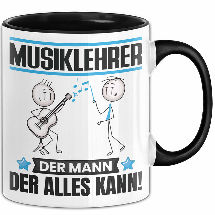 Musiklehrer Tasse Geschenk für Musiklehrer Der Mann Der Alles Kann Geschenkidee zum Geburtstag Schwarz Trendation