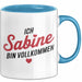 Sabine Tasse Geschenk Ich Bin Vollkommen Sabine Geschenkidee Geburtstag Blau Trendation
