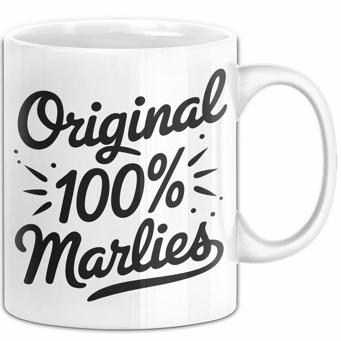 Marlies Tasse Geschenk Original 100% Marlies Geschenkidee Geburtstag Weiß Trendation