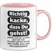 Büroarbeit Kollege Abschied Tasse Geschenk Lustige Geschenkidee Spruch Richtig Kacke Dass Du Gehst Rosa Trendation