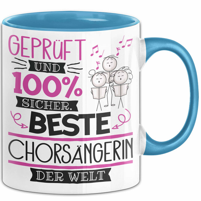 Chorsängerin Geschenk Becher Tasse Gott Schuf Alle Menschen Gleich Nur Die Besten Durfeten Chorsängerin Werden Geschenkidee Lustig Blau Trendation