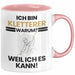 Kletterer Geschenk Tasse Lustiger Spruch Ich Bin Kletterer Warum Weil Ich Es Kann Geschenkidee Bester Kletterer Geburtstag Kaffee-Becher Rosa Trendation