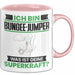 Bungee-Jumper Tasse Geschenk für Bungee-Jumper Geburtstag Lustiger Spruch Kaffee-Becher Was Ist Deine Superkraft Rosa Trendation