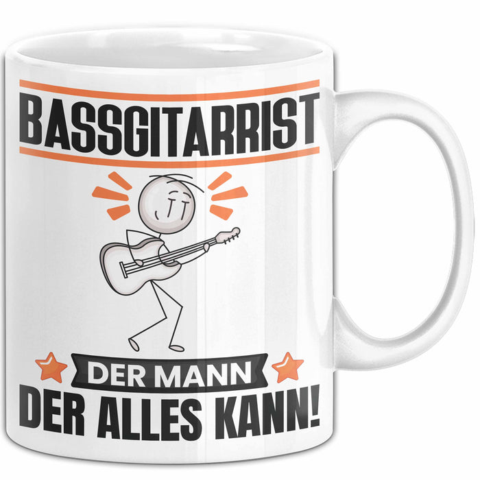 Bassgitarrist Tasse Geschenk für Bassgitarrist Der Mann Der Alles Kann Geschenkidee zum Geburtstag Weiß Trendation