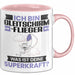 Gleitschirmflieger Tasse Geschenk für Gleitschirmflieger Geburtstag Lustiger Spruch Kaffee-Becher Was Ist Deine Superkraft Rosa Trendation