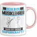 Musiklehrer Tasse Geschenk für Musiklehrer Geburtstag Lustiger Spruch Kaffee-Becher Was Ist Deine Superkraft Rosa Trendation