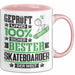Skateboarder Geschenk Lustiger Spruch für Skateboarder Geschenkidee Bester Skateboarder Der Welt Rosa Trendation