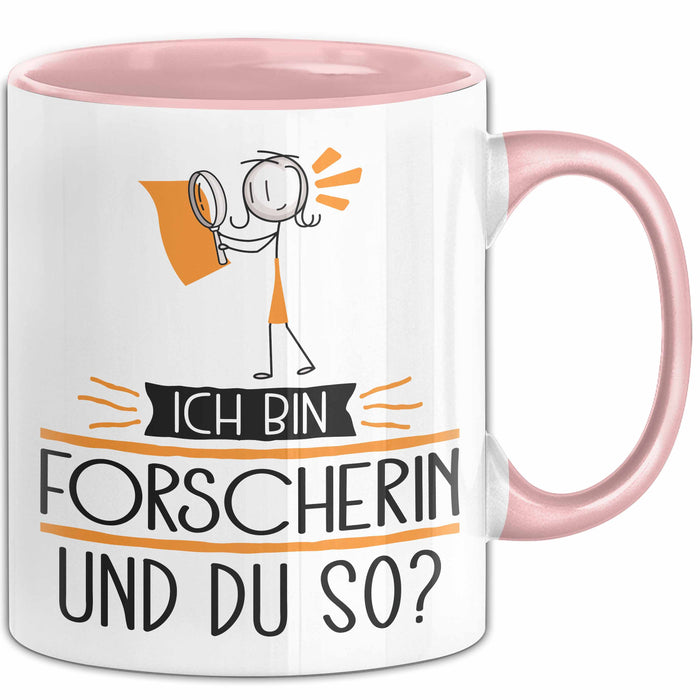 Forscherin Tasse Geschenk Ich Bin Forscherin Und Du So Geschenkidee Lustiger Spruch Becher Rosa Trendation