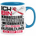 Karosserie- und Fahrzeugbaumechaniker Ausbildung Tasse Geschenk Ich Bin Karosserie- und Fahrzeugbaumechaniker In Der Ausbildung Ich Darf Das Geschenkidee Spruch Blau Trendation