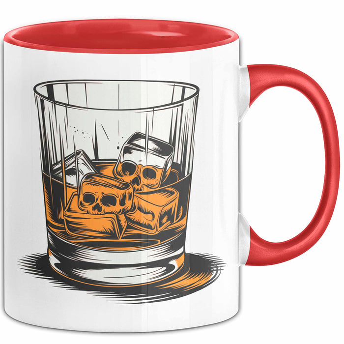Whiskytrinker Tasse Geschenkidee für Whisky Liebhaber Rot Trendation