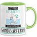 Windsurferin Tasse Geschenk Becher Stark Attraktiv Furchtlos Windsurferin Lustige Geschenkidee Grün Trendation