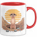 Erdmännchen Tier Tasse Geschenk Lustige Geschenkidee Spruch Rot Trendation