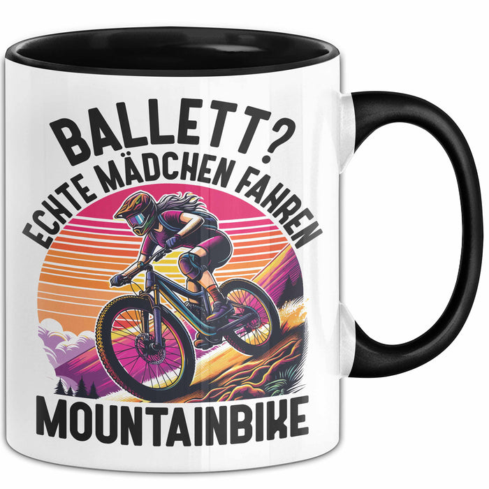 Mountainbikerin Tasse Geschenk Frauen Ballett Echte Mädchen Fahren Mountainbike Mtb Trendation
