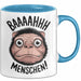 Antisozial Tasse Geschenk Baaahhh Menschen Geschenkidee Lustig Sarkasmus Blau Trendation