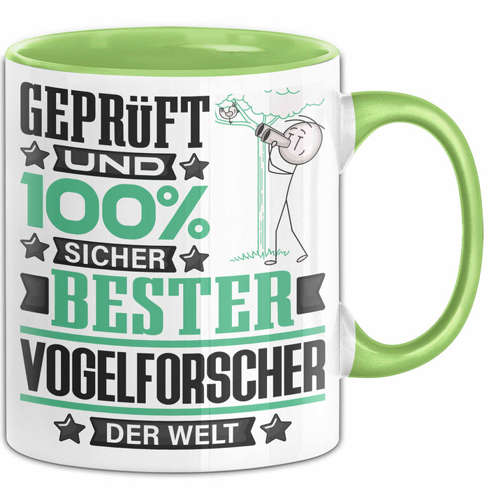 Vogelforscher Geschenk Lustiger Spruch für Vogelforscher Geschenkidee Bester Vogelforscher Der Welt Grün Trendation
