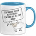 Humor Tasse Geschenk Ich brauche keinen Mittelfinger Ich Mache Das Mit Den Augen Becher Geschenk Blau Trendation