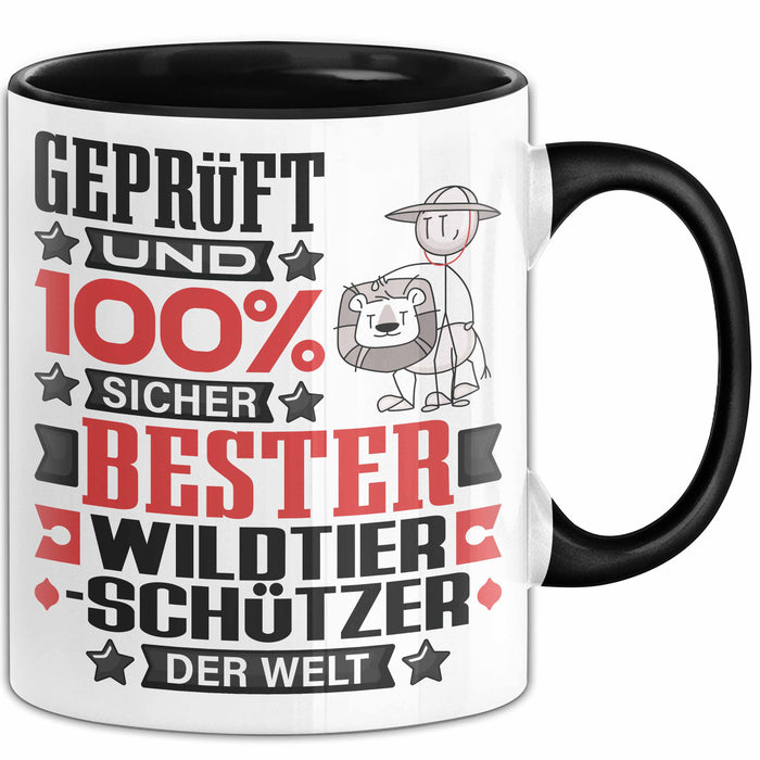 Wildtierschützer Geschenk Lustiger Spruch für Wildtierschützer Geschenkidee Bester Wildtierschützer Der Welt Schwarz Trendation