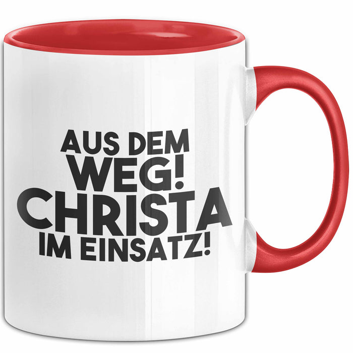 Christa Tasse Aus Dem Weg! Christa Im Einsatz! Geschenk