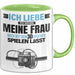 3D Drucker Tasse "Ich Liebe Meine Frau" Geschenk für Ehepartner und Technikfans Grün Trendation