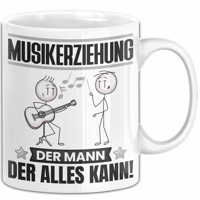 Musikerziehung Tasse Geschenk für Musikerziehung Der Mann Der Alles Kann Geschenkidee zum Geburtstag Weiß Trendation