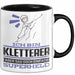 Kletterer Geschenk Tasse Ich Bin Kletterer Aber Sag Doch Einfach Superheld Lustige Geschenkdiee für Kletterer Kaffee-Becher Schwarz Trendation