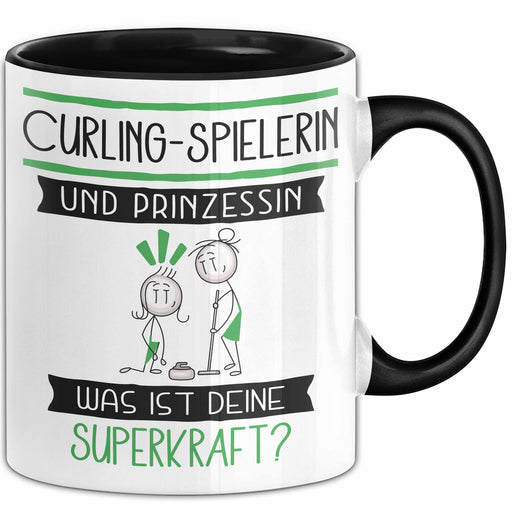Curling-Spielerin Und Prinzessin Tasse Geschenk Für Eine Curling-Spielerin Geburtstag Was Ist Deine Superkraft Trendation