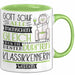 Klassikkennerin Geschenk Becher Tasse Gott Schuf Alle Menschen Gleich Nur Die Besten Durfeten Klassikkennerin Werden Geschenkidee Lustig Grün Trendation