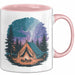 Camper Tasse Geschenkidee für Outdoor Abenteurer Rosa Trendation