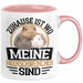 Meerschweinchen Geschenk Tasse Spruch Meerschweinchen-Besitzerin Geschenkidee Kaffee-Becher Rosa Trendation
