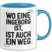 Ingeborg Tasse Geschenk Wo Eine Ingeborg Ist Ist Auch Ein Weg Geschenkidee Becher mit Name Blau Trendation
