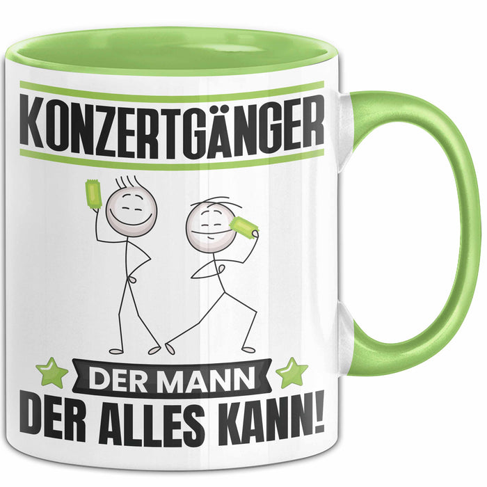 Konzertgänger Tasse Geschenk für Konzertgänger Der Mann Der Alles Kann Geschenkidee zum Geburtstag Grün Trendation