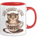 Sarkastische Eule Tier Kaffee Tasse Geschenk Lustige Geschenkidee Spruch Das Leben Beginnt Nach Dem Kaffee Rot Trendation